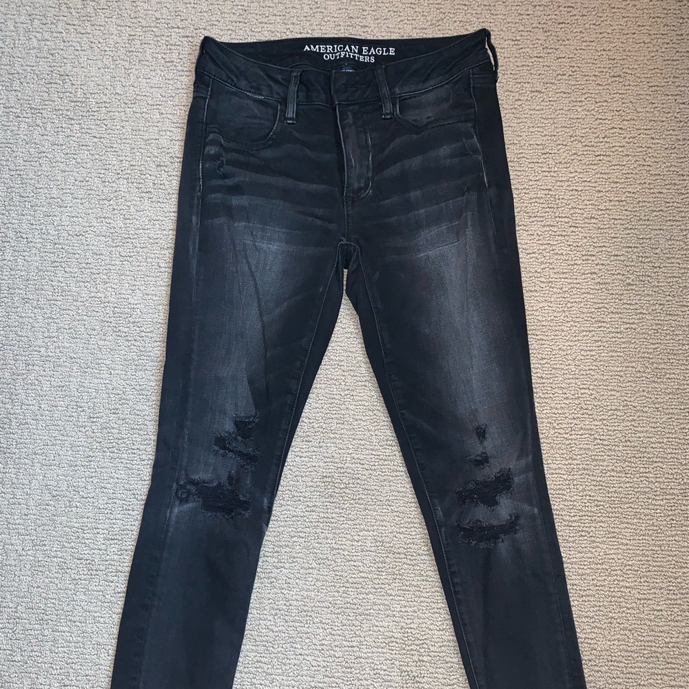 Super stretch American eagle black jeans